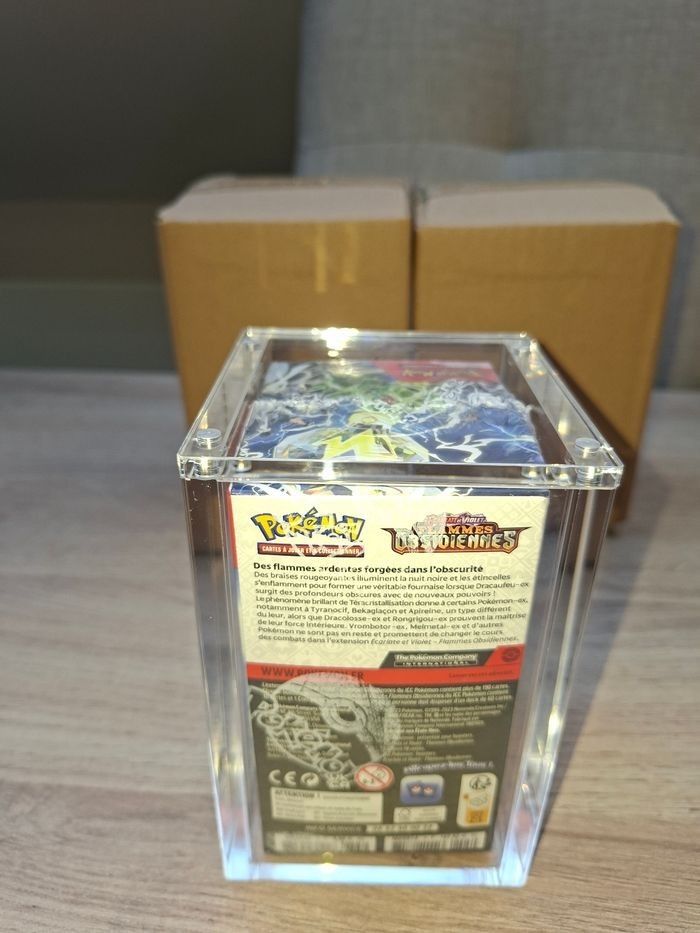 Lot de 2 protections acrylique demi display Pokémon aimantée épaisse 8mm de qualité premium - photo numéro 2