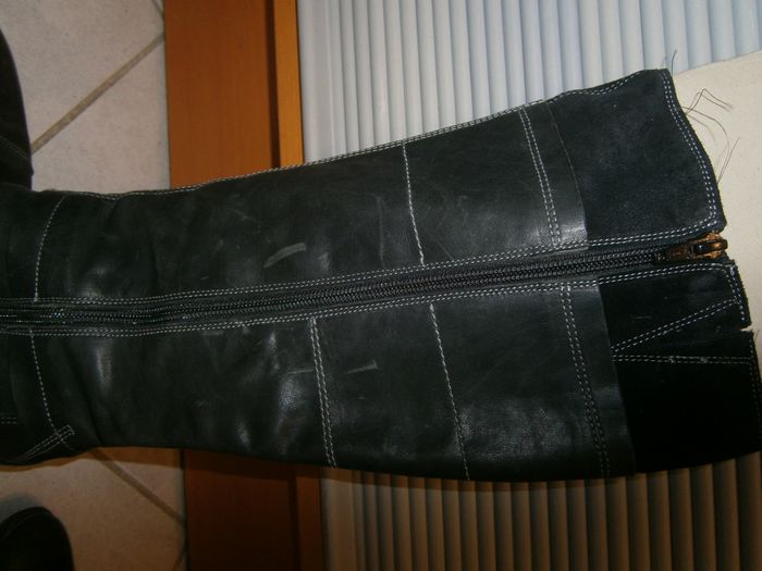 Bottes à talon en cuir marron PATAUGAS P38 - photo numéro 6