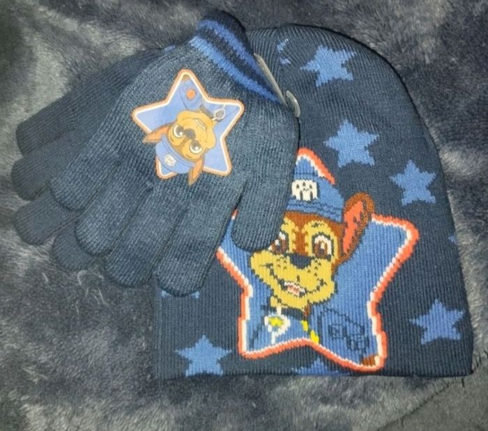 Ensemble bonnet + gant pat patrouille