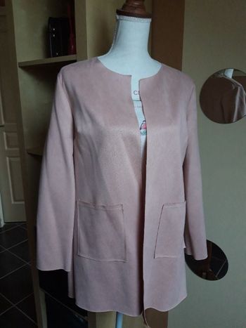 Veste suédine rose claire neuve