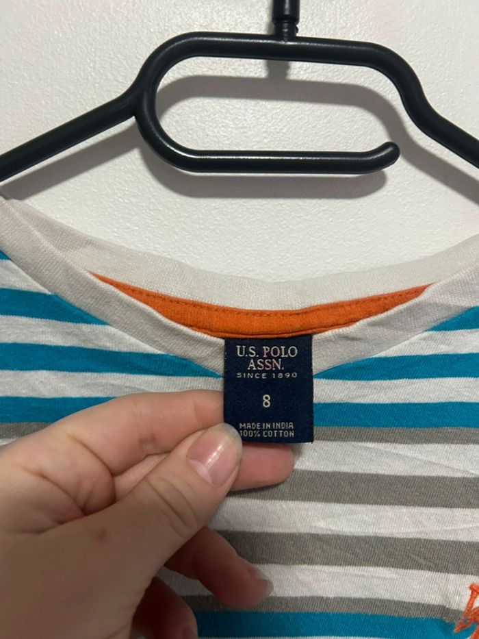 Mignon t-shirt à rayures • multicolore • taille 8 ans • US Polo ASSN - photo numéro 3