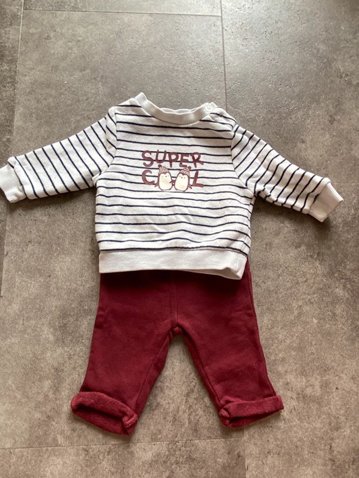 Ensemble Kiabi pull et legging garçon 1 mois