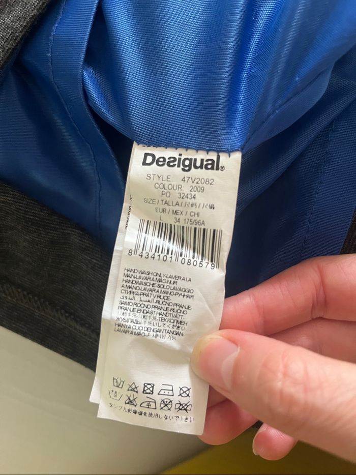 Robe Desigual grise et bleue L - photo numéro 5