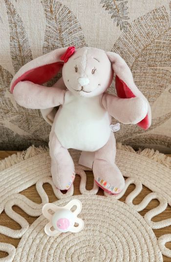 Doudou Lapin Bébé Noukie's Boite musical 
