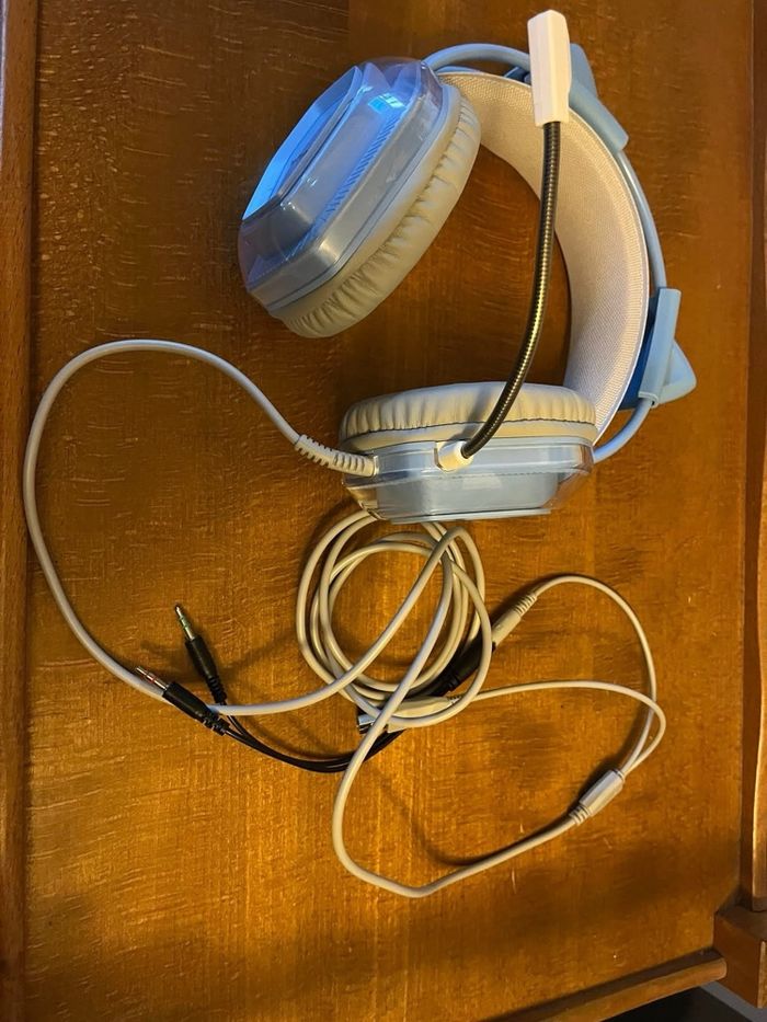 Casque pc oreille de chat - photo numéro 4