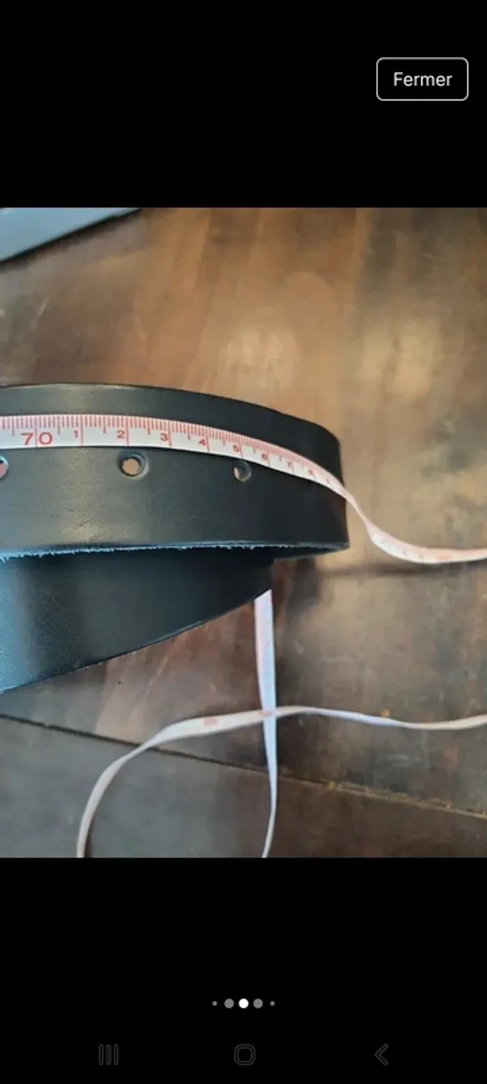 Ceinture homme cuir noir Rogers Wayne 75cm - photo numéro 13