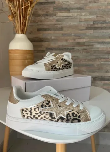 Baskets imprimées léopard pointure 40