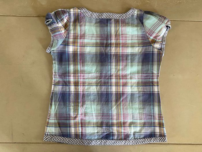 Blouse Camaïeu bleue à carreaux taille 40 - photo numéro 15