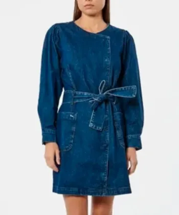 Kaporal Robe portefeuille en jean bleu femme
