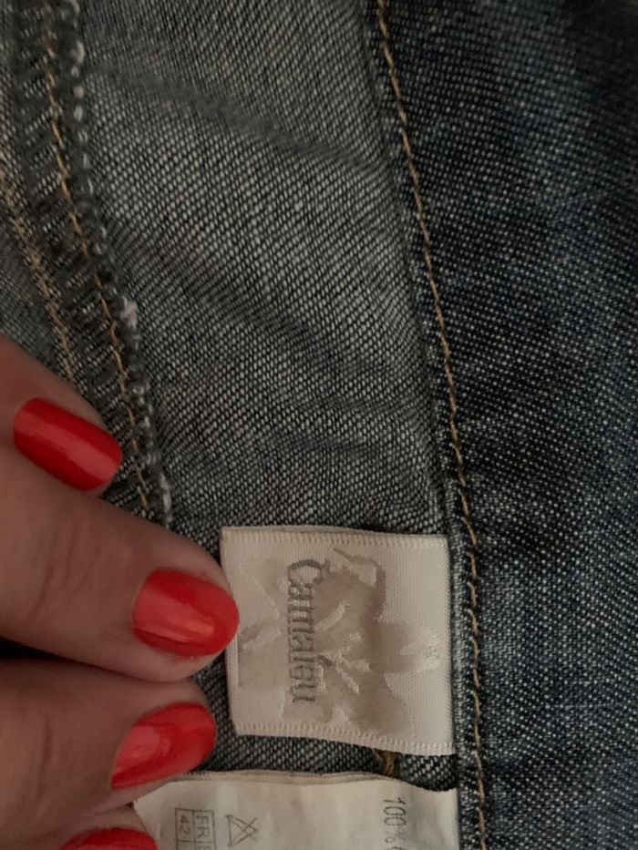 mini jupe jeans souple - photo numéro 4