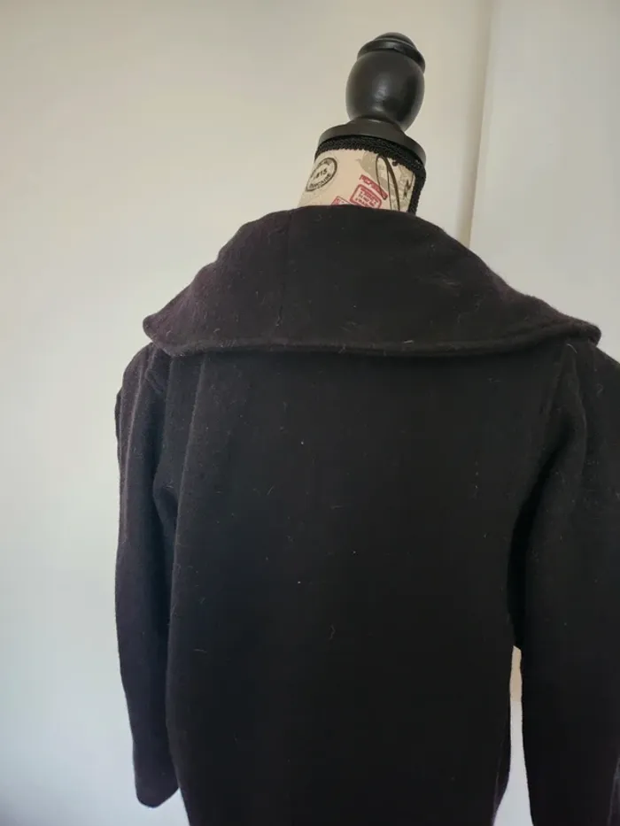 Superbe Manteau oversize noir col châle – chic & cosy - photo numéro 4