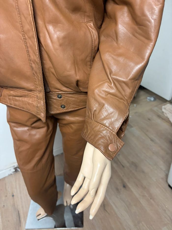 Ensemble veste et pantalon cuir véritable vintage damilou - photo numéro 5