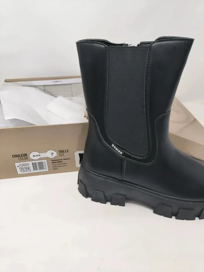 Bottines noires Rodier – neuves, taille 38 - photo numéro 2