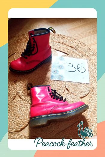 Bottines dr Martens rouges 36