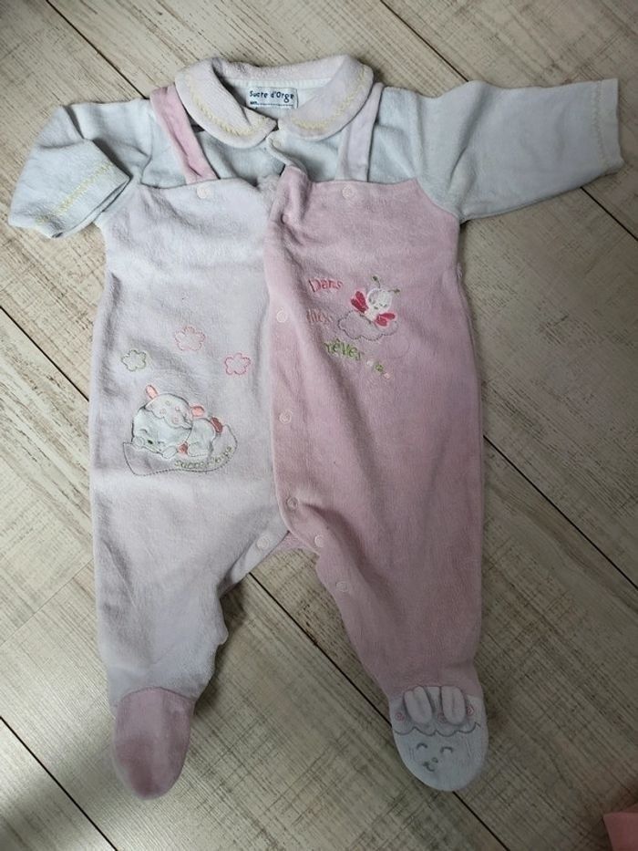 Lot 5 grenouillères bébé fille 3 mois - photo numéro 3