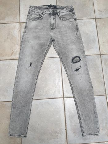 Zara jeans slim gris 40