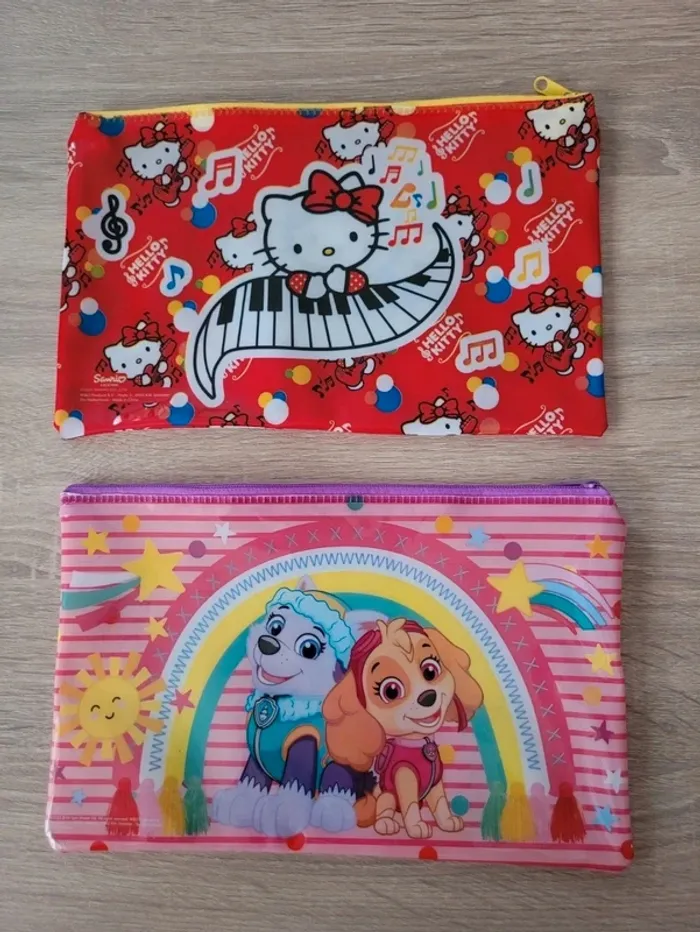 Lot de 2 trousses Hello kitty et Pat patrouille - photo numéro 2