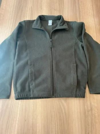 Gilet polaire kaki 14 ans solognac