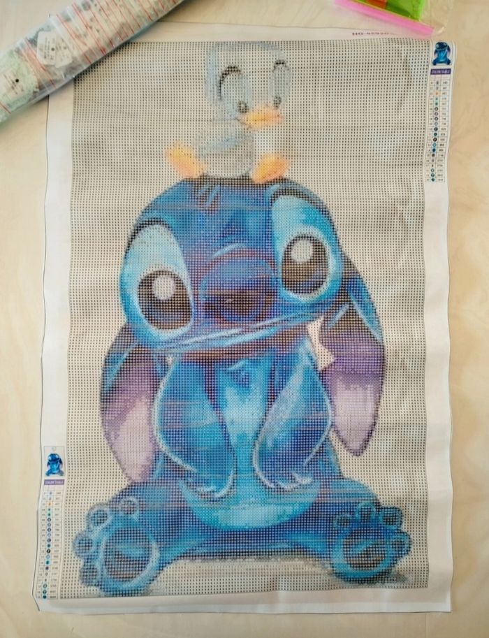 Diamond painting Stitch et caneton #Z016 - photo numéro 2