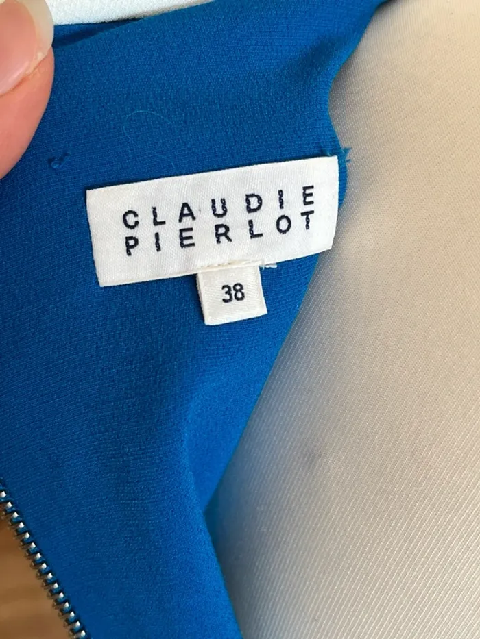 Robe bleue col claudine Claudie Pierlot - photo numéro 7
