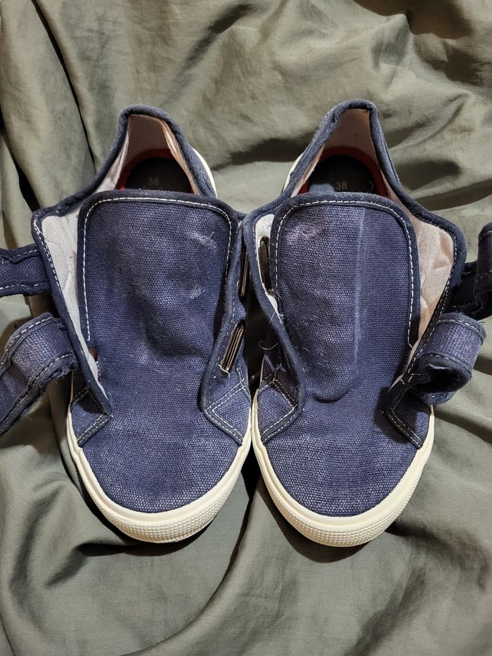 Basket en toile bleue marine André - photo numéro 4