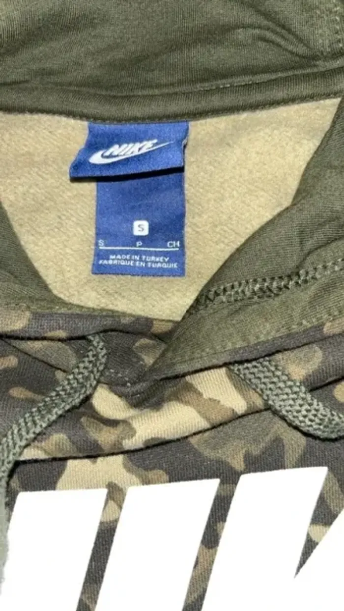 Sweat à capuche Nike militaire homme taille S - photo numéro 3
