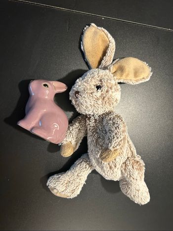 Lot 2 lapins doudou tout doux et décoratif