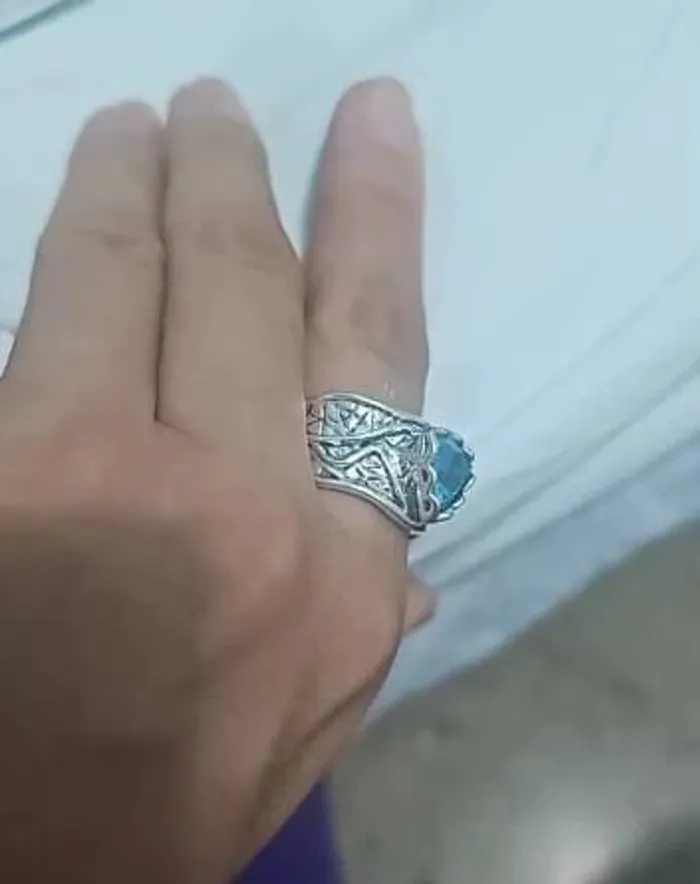 Bague Boho unisexe plaquée argent, taille 60 - photo numéro 6