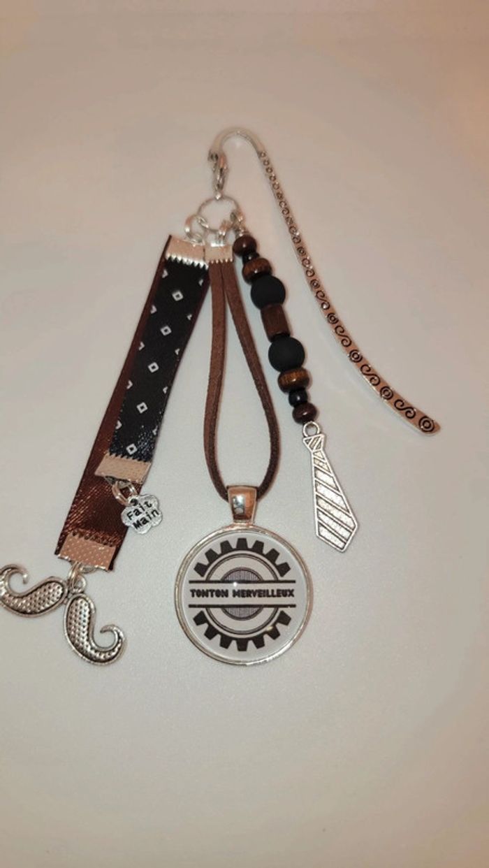 Cadeau tonton, marque page " tonton merveilleux "