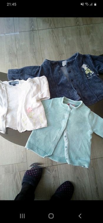 Lots de 3 gilets 6 mois