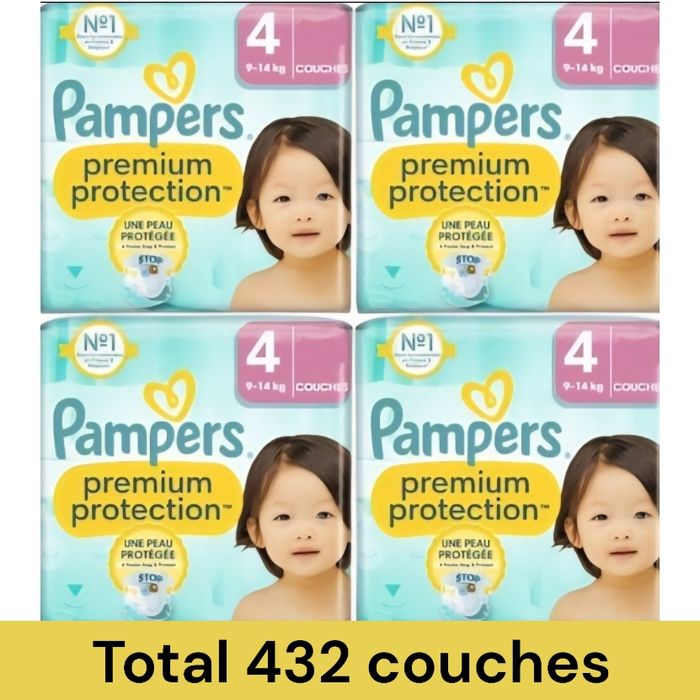 4 cartons Pampers Premium Protection T4