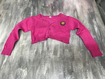 Gilet à boutons rose