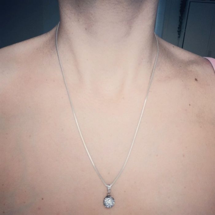Pendentif à strass en argent véritable - photo numéro 2