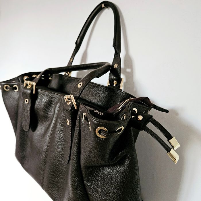 🇮🇹Sac a main 100% Cuir  Daim Chocolat verapelle🇮🇹 The genuine leather neuf - photo numéro 3