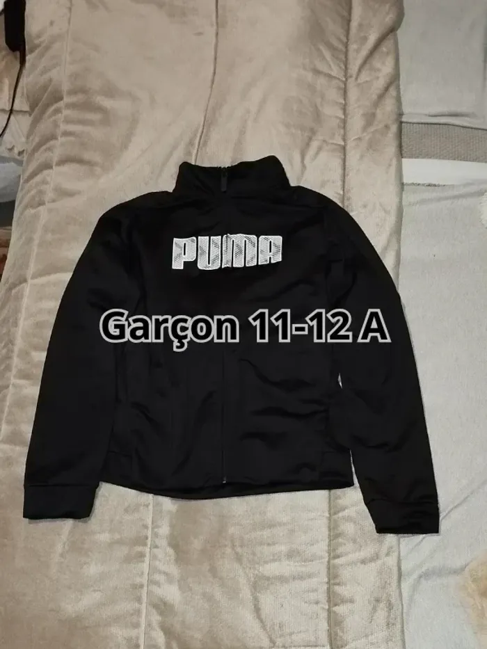 veste de sport puma noir garçon 11-12 ans - photo numéro 8