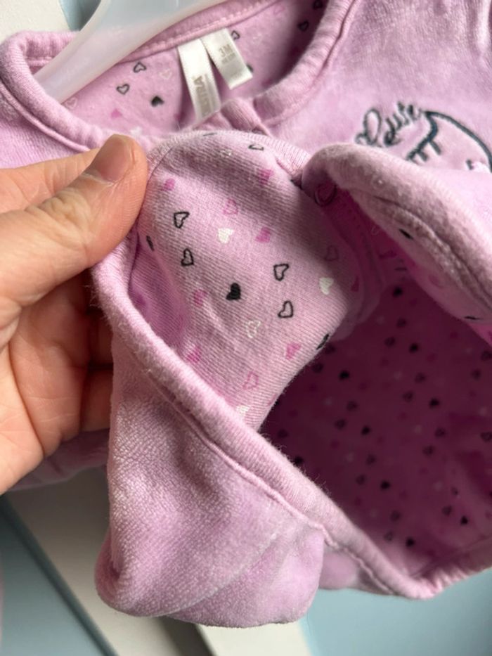 Gilet orchestra lilas , avec motif chat , 3 mois - photo numéro 6