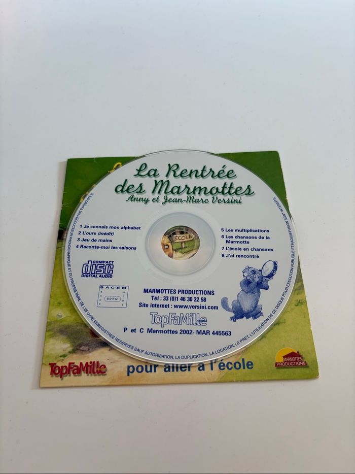 CD enfant - La rentrée des marmottes - Anny et Jean-Marc Versini - photo numéro 3