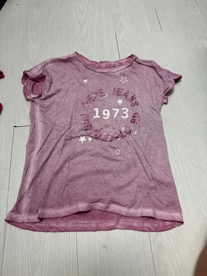 T-shirt violet, clair, Pepe jeans huit ans