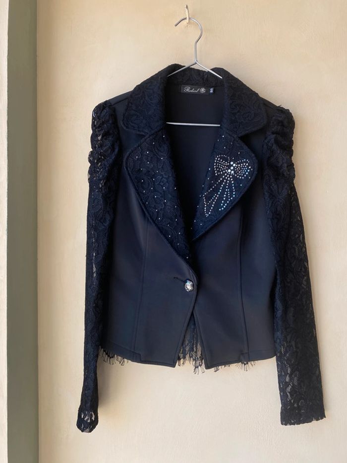 Blazer fantaisie noir Redial S - photo numéro 3