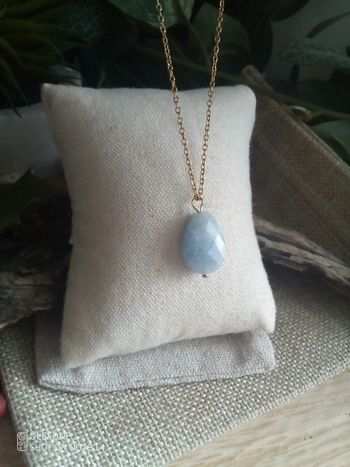 Collier Pierre aigue marine