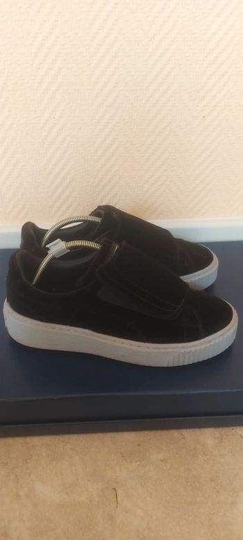 Puma plateform strap en velours