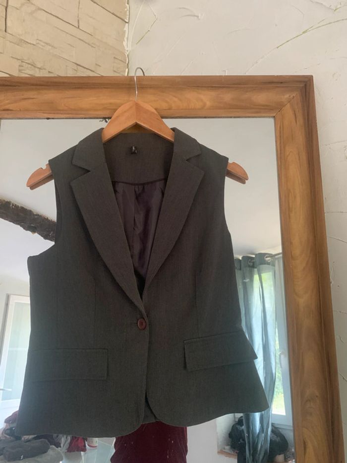 Veston beyoung gris foncé taille 38 - photo numéro 3