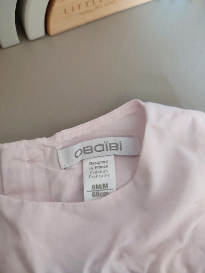 Robe boule rose poudré avec bloomer 6 mois OBAIBI - photo numéro 3