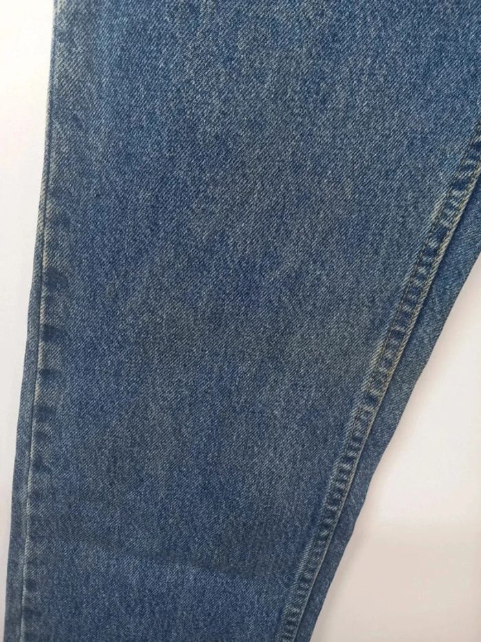 Jeans taille haute Lee vintage bleu foncé en coton - photo numéro 6