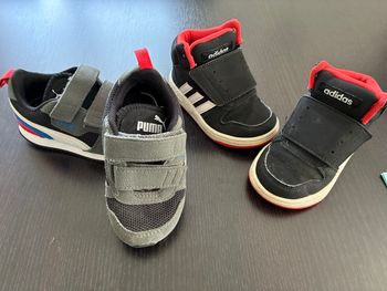 2 paires de baskets adidas et puma 22