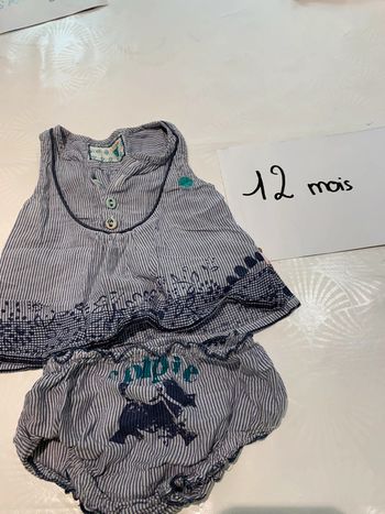 Ensemble été fille chipie 12 mois