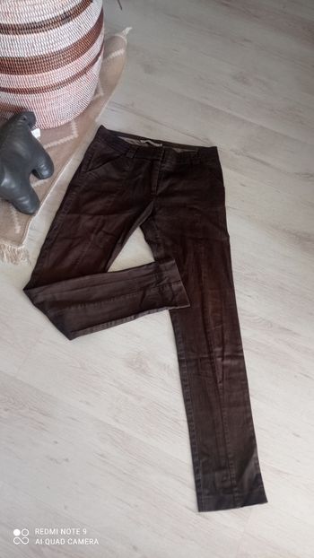 Pantalon marron Kookaï coupe ajustée taille S Tbe