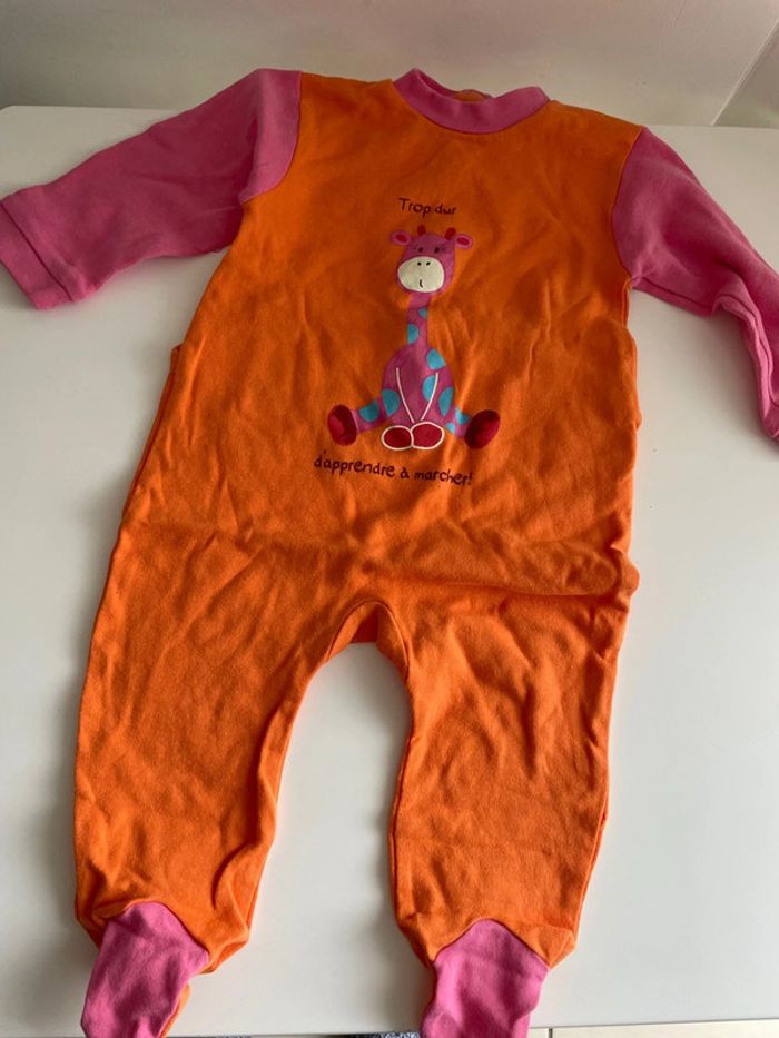 Pyjama bébé orange - photo numéro 3