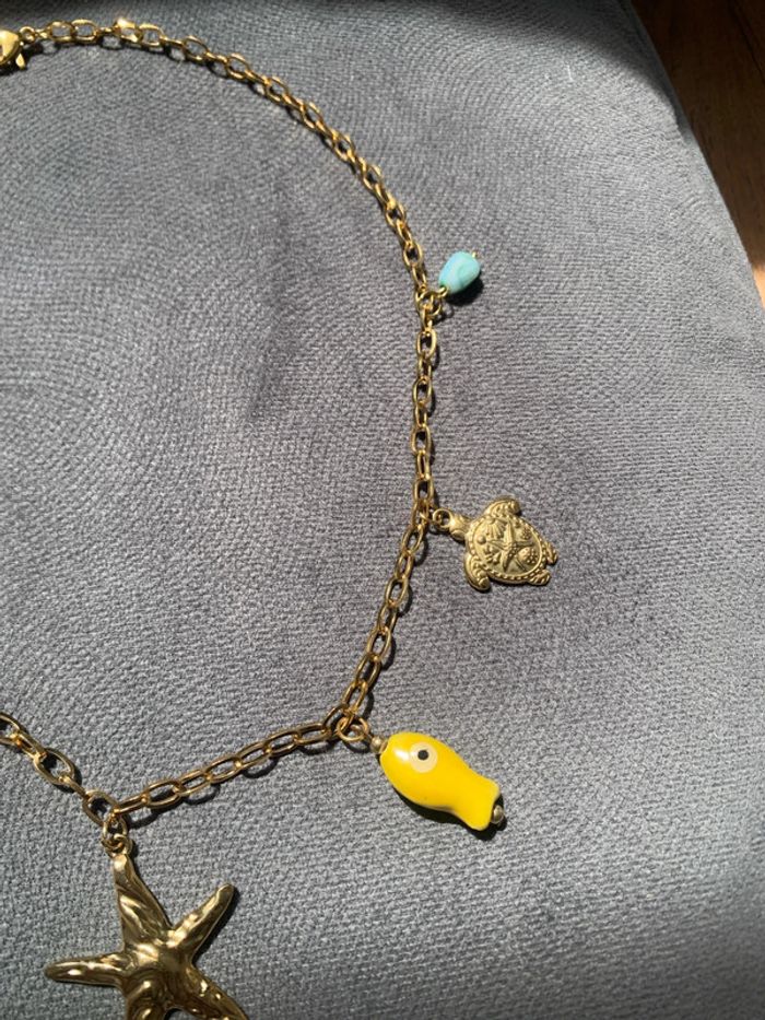 collier acier inoxydable doré - photo numéro 4