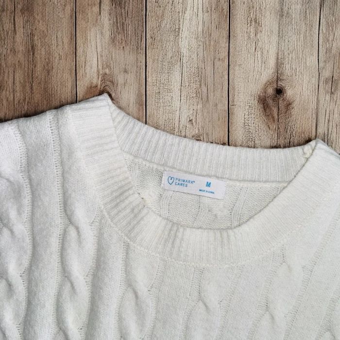 🌸 Robe blanche/crème à grosse maille - Taille 38 🌸 - photo numéro 5